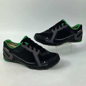 Shimano SH-CT41L SPD Cycling Shoes Men 8.9 Black Green Clipless Touring Commuter